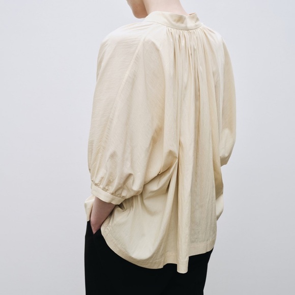 Mijeong Park Shirred Blouse Light Yellow XS/S - Picture 3 of 8